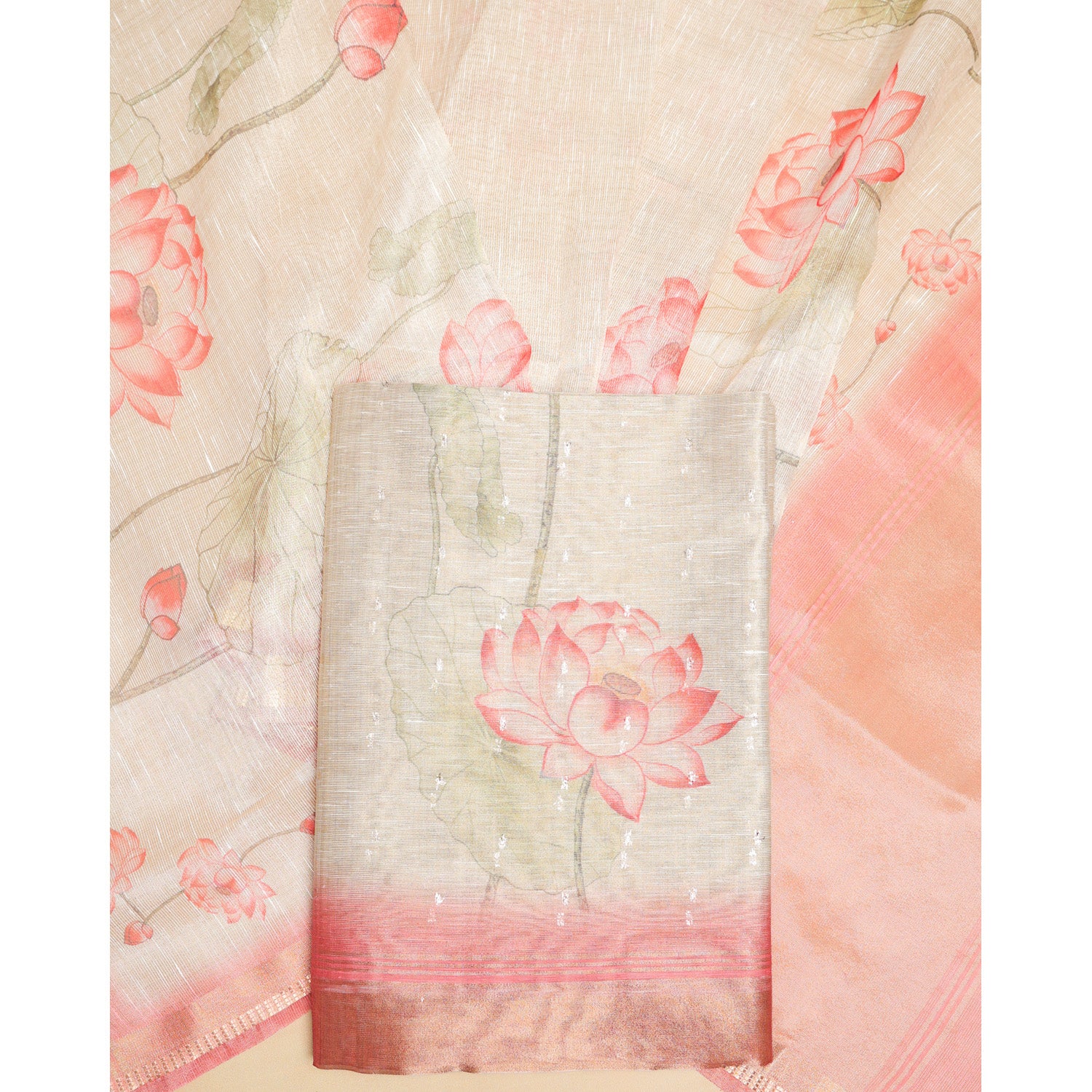 TEHZEEB - TISSUE SILK PRINTED 2 PIECE SET