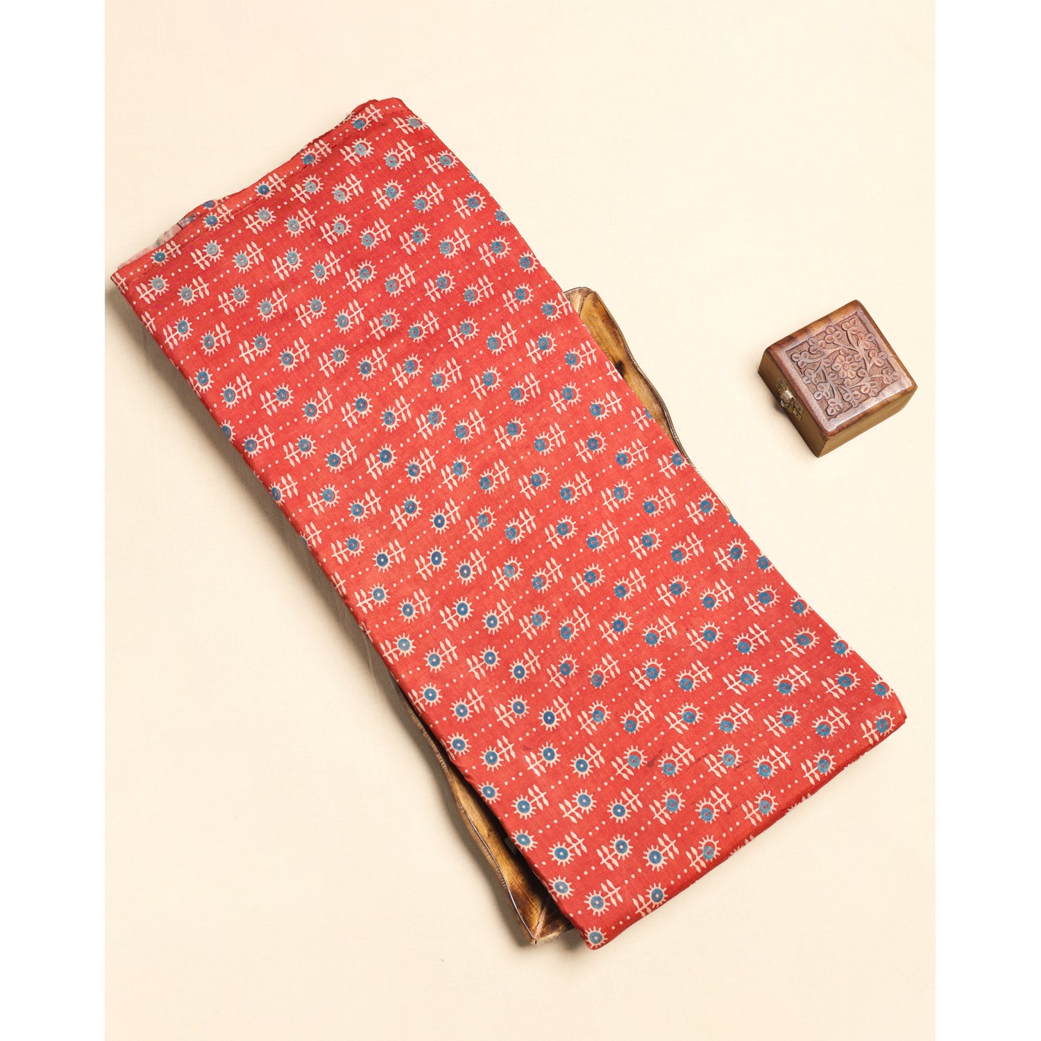MUSLIN AJRAKH PRINTED FABRIC