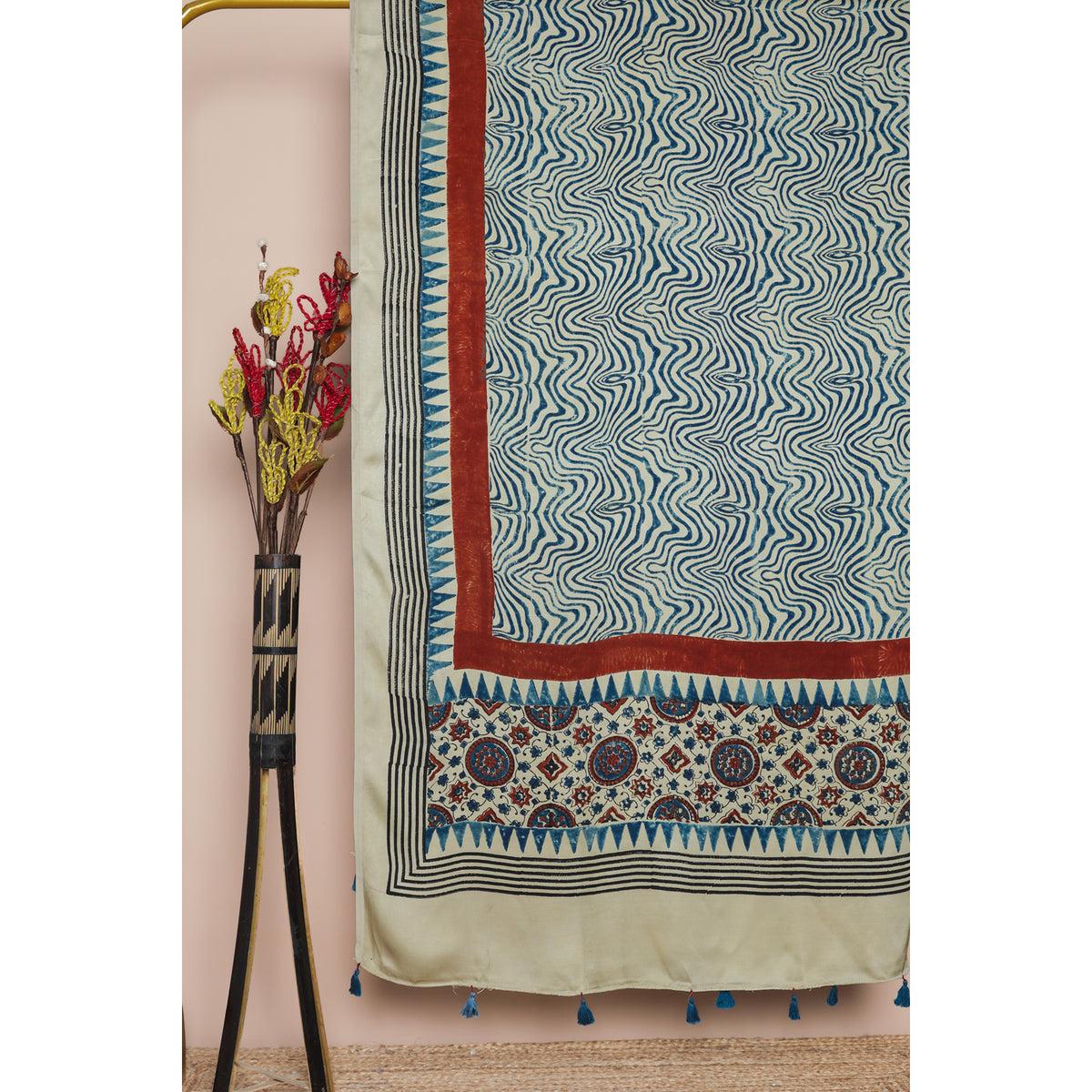 PURE MODAL SILK AJRAKH DUPATTA