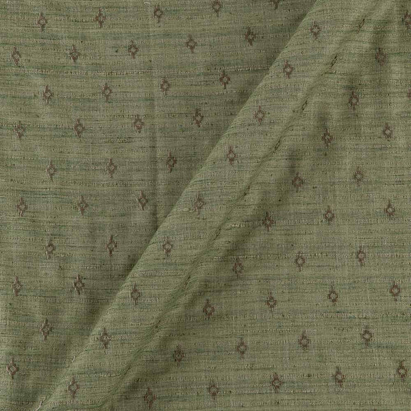 Matka Silk Feel Pastel Green Colour Thread Embroidered 43 Inches Width Fabric