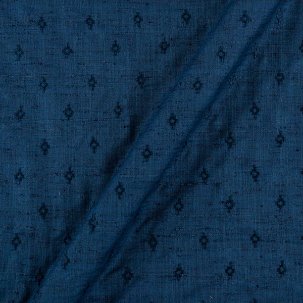 Matka Silk Feel Teal Blue Colour Thread Embroidered 43 Inches Width Fabric