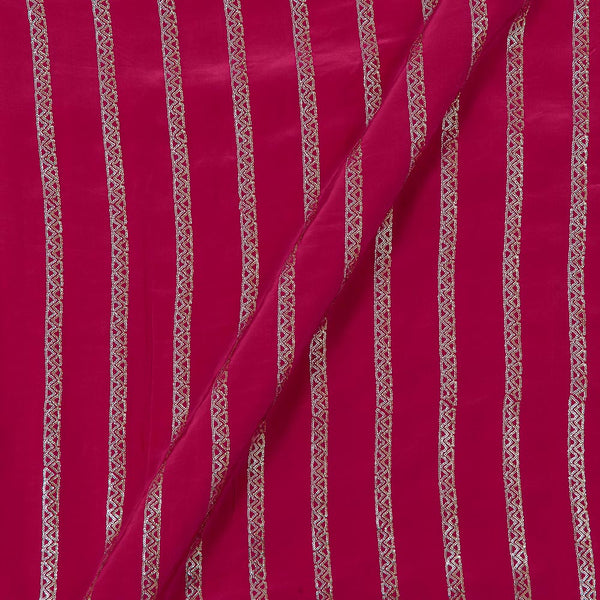 Buy Sequence Embroidered On Rani Pink Colour Crepe Silk Viscose Fabric Online 3026C10