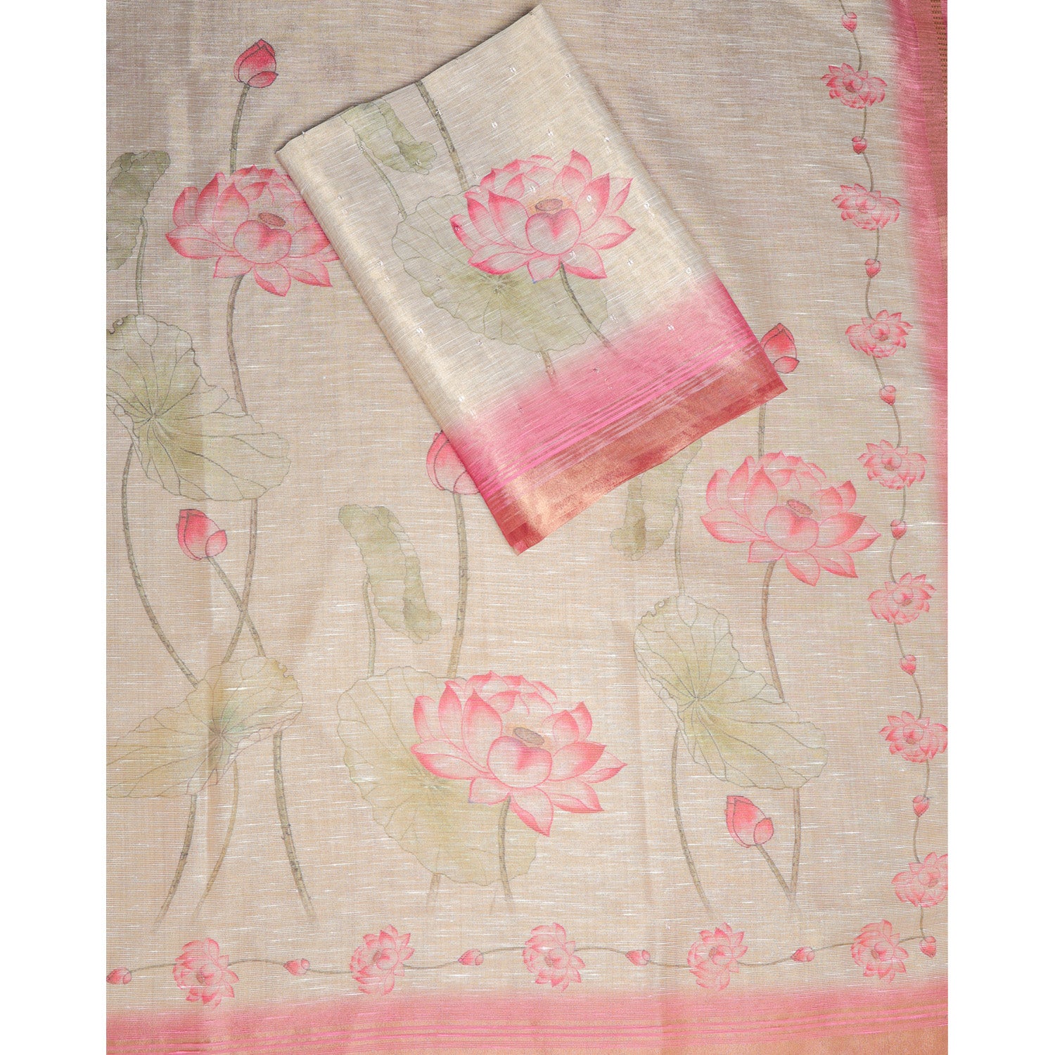 TEHZEEB - TISSUE SILK PRINTED 2 PIECE SET