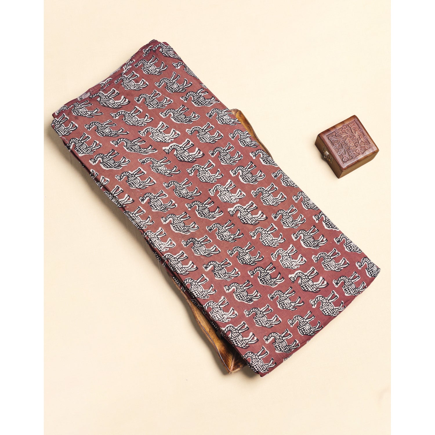 MUSLIN AJRAKH PRINTED FABRIC