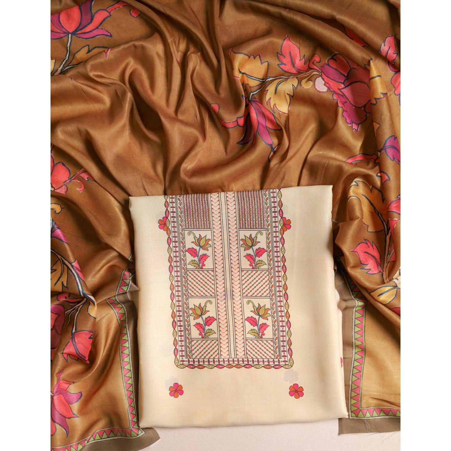 SOFT SILK KALAMKARI 2 PIECE SET
