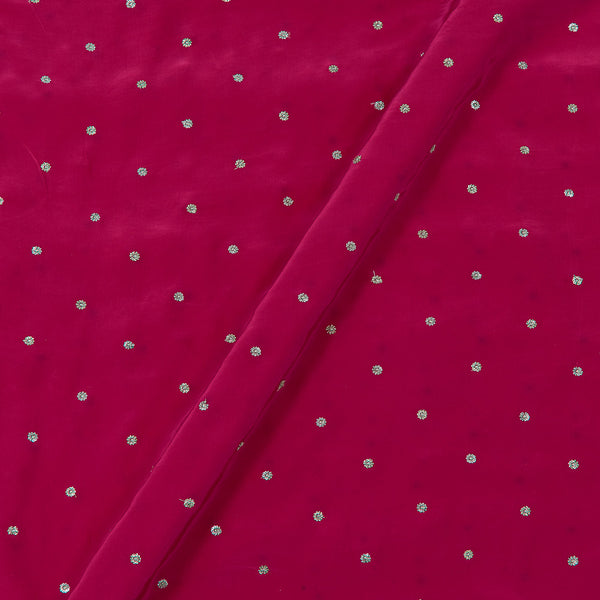 Buy Sequence Embroidered On Rani Pink Colour Crepe Silk Viscose Fabric Online 3127N10