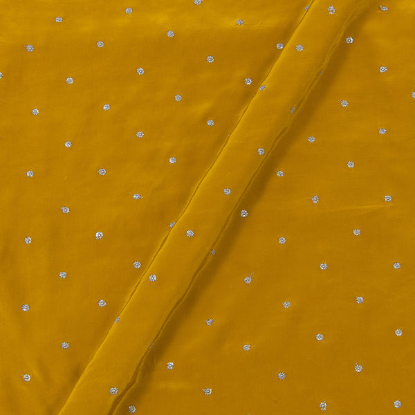 Buy Sequence Embroidered On Mustard  Colour Crepe Silk Viscose Fabric Online 3127N2