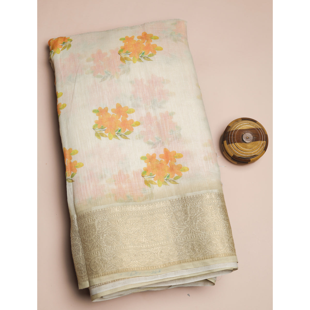 MUL CHANDERI PRINTED FABRIC