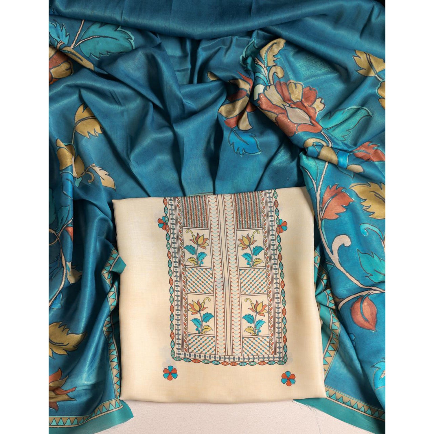 SOFT SILK KALAMKARI 2 PIECE SET