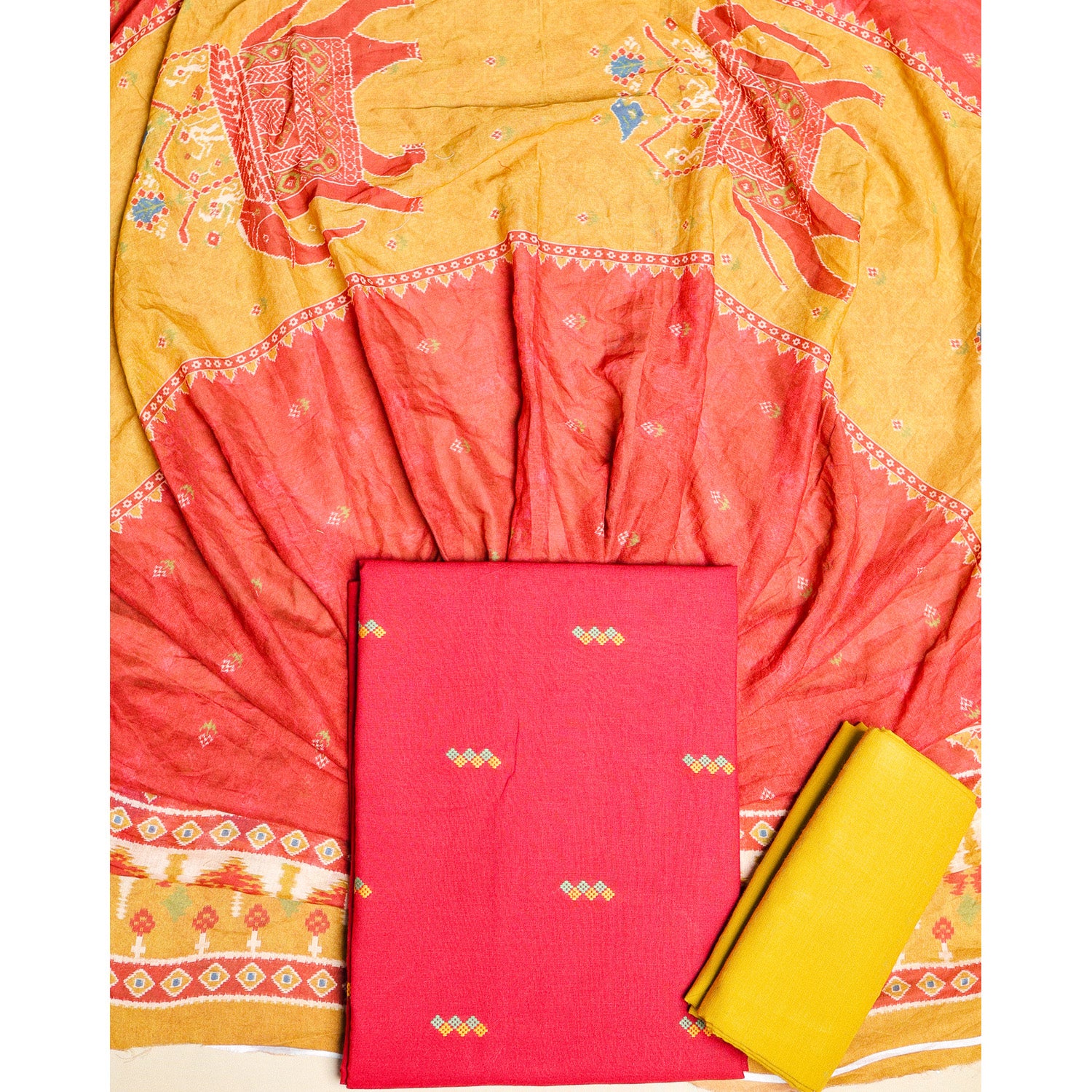PURE COTTON HANDLOOM SUIT SET