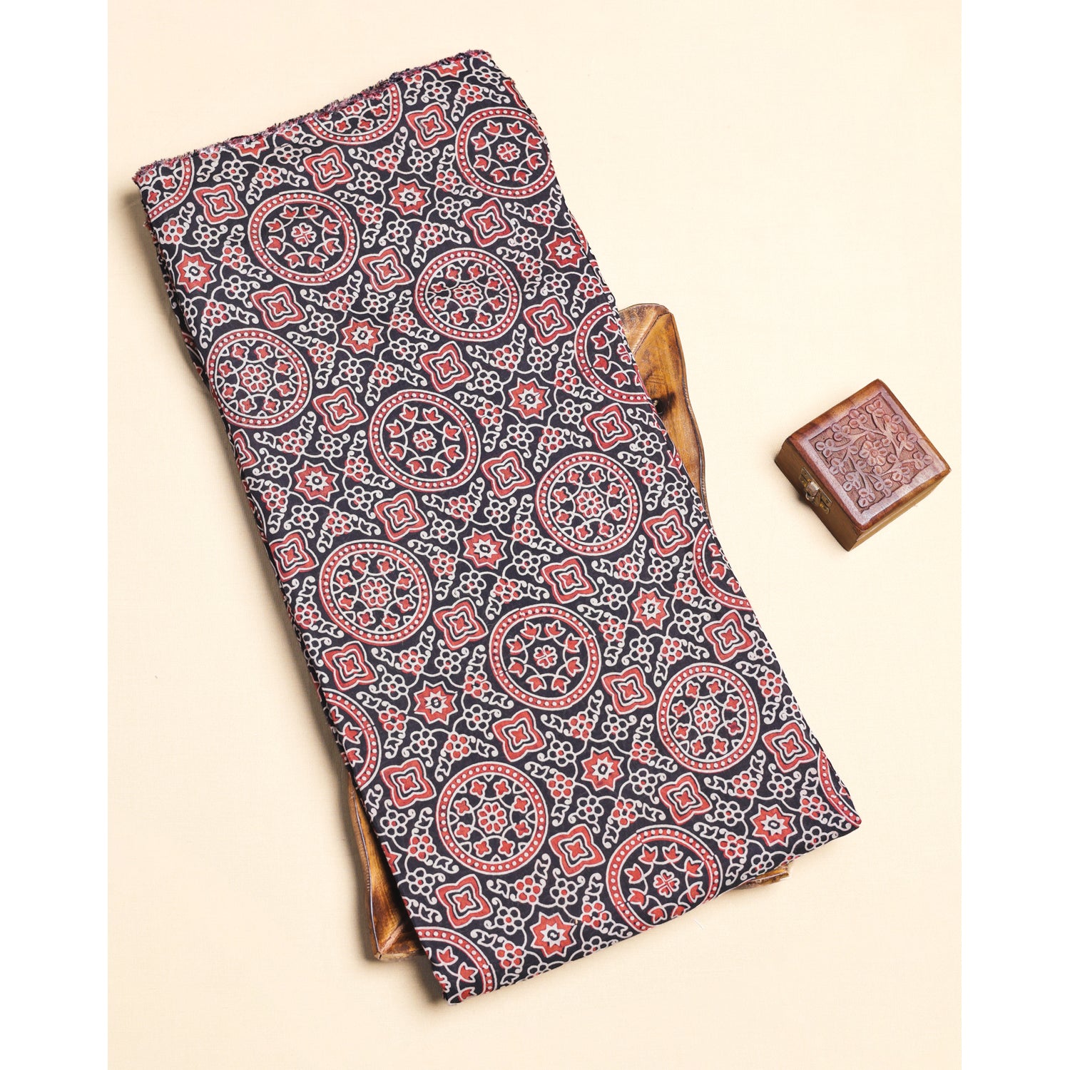 CREPE AJRAKH PRINTED FABRIC