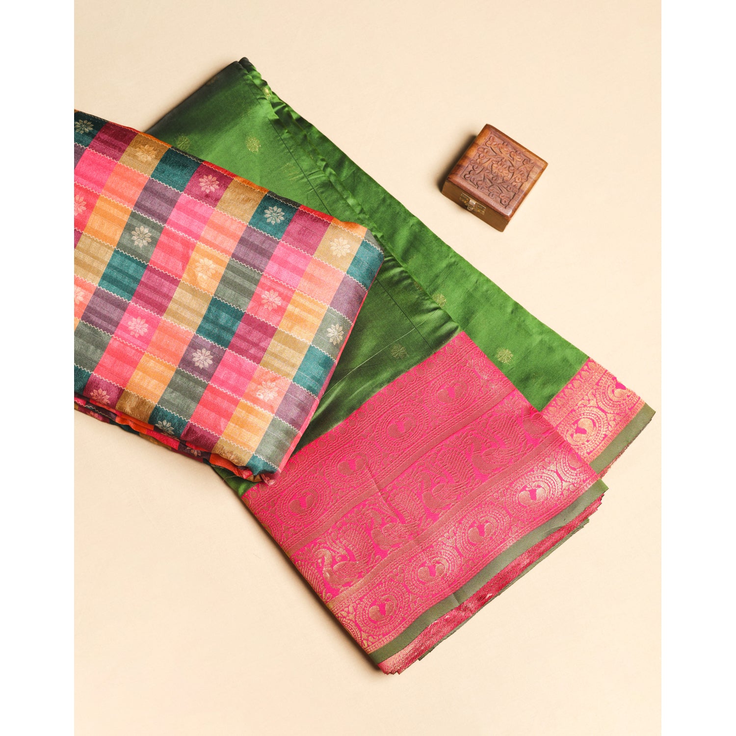 SEMI TUSSAR WITH SEMI SILK MIX & MATCH