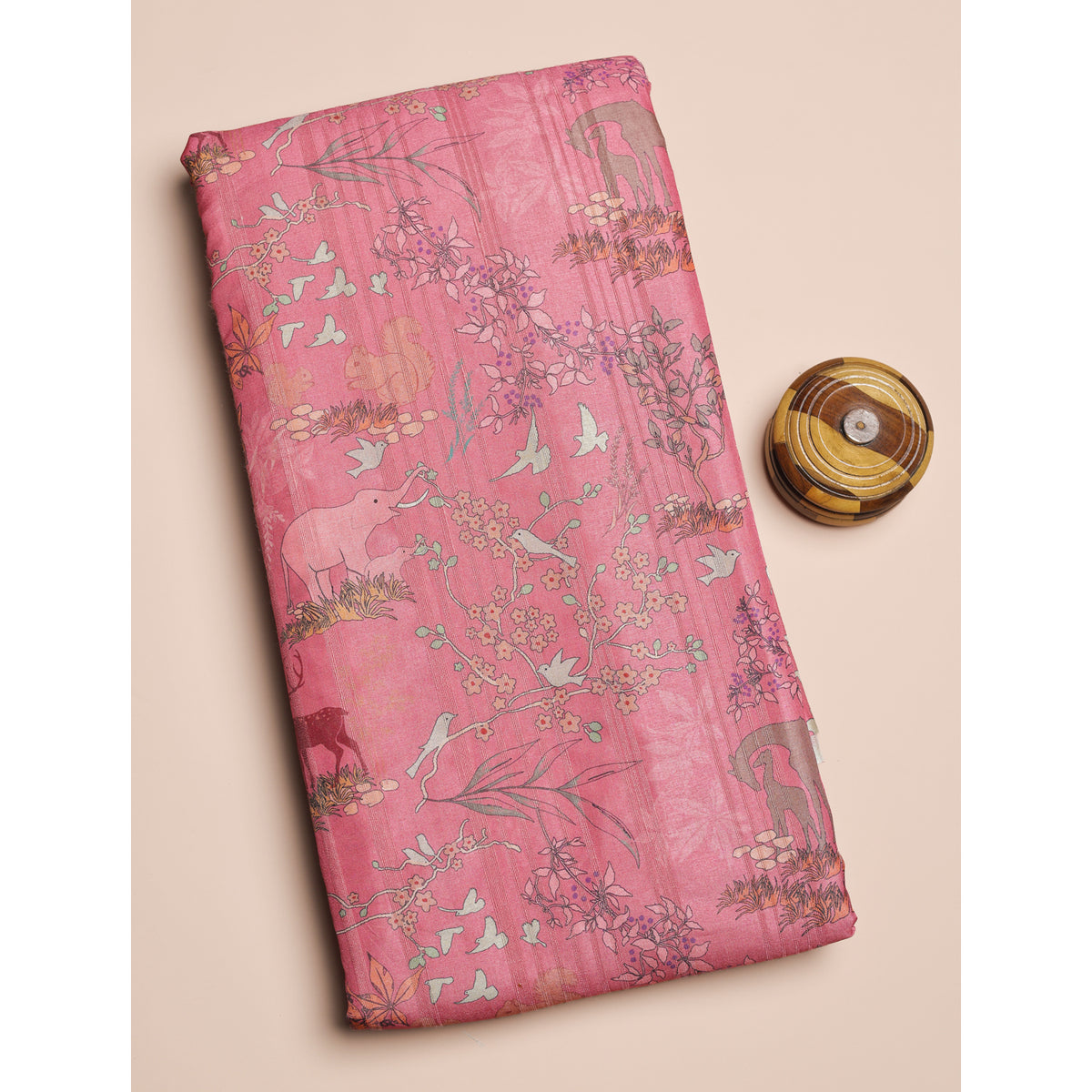 SEMI TUSSAR PRINTED FABRIC