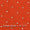 Georgette Fanta Orange Colour Artificial Mirror Embroidered Fabric Online 3239AU