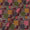 Wine Colour Multi Thread & Golden Tikki Embroidered Viscose Georgette 43 Inches Width Fabric