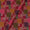 Raspberry Colour Multi Thread & Golden Tikki Embroidered Viscose Georgette 43 Inches Width Fabric
