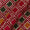 Velvet Poppy Red Colour Gold Tikki and Multi Thread Embroidered Fabric