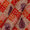 Chinnon Chiffon Orange & Beige Colour Sequense Embroidered With Bandhani Print Fabric Online 3279E