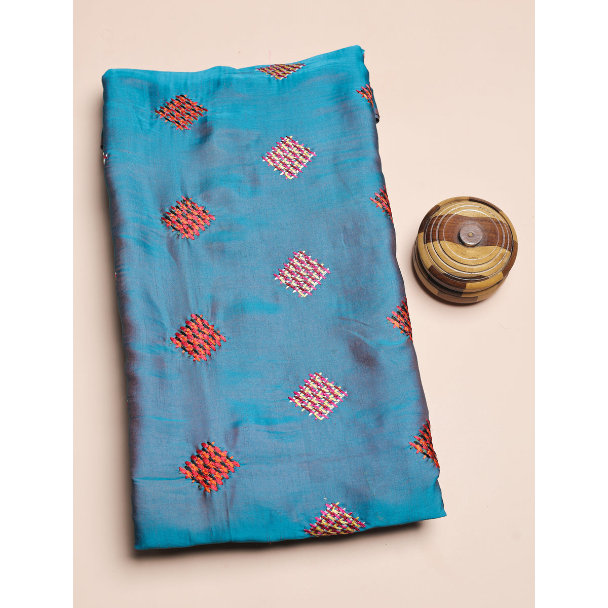SEMI SILK EMBROIDERED FABRIC