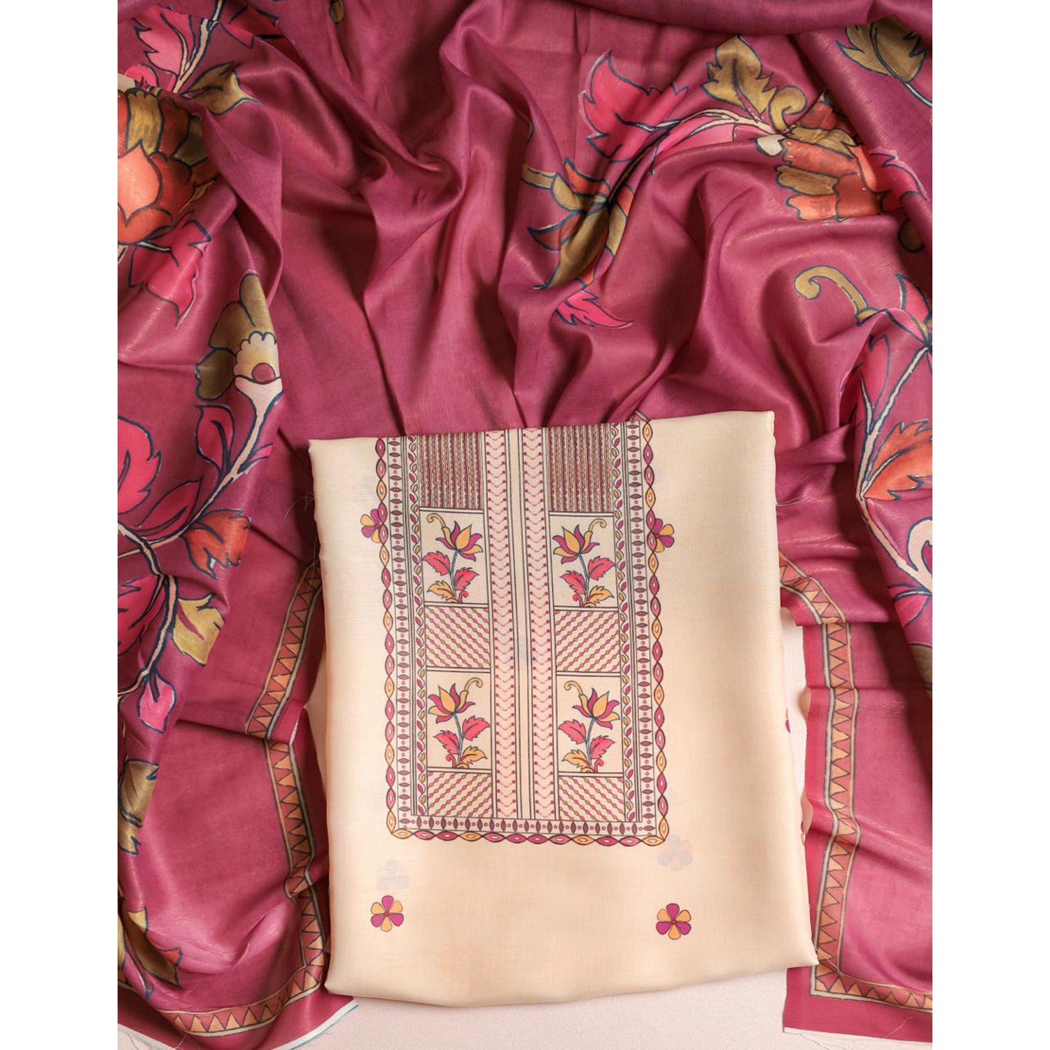 SOFT SILK KALAMKARI 2 PIECE SET