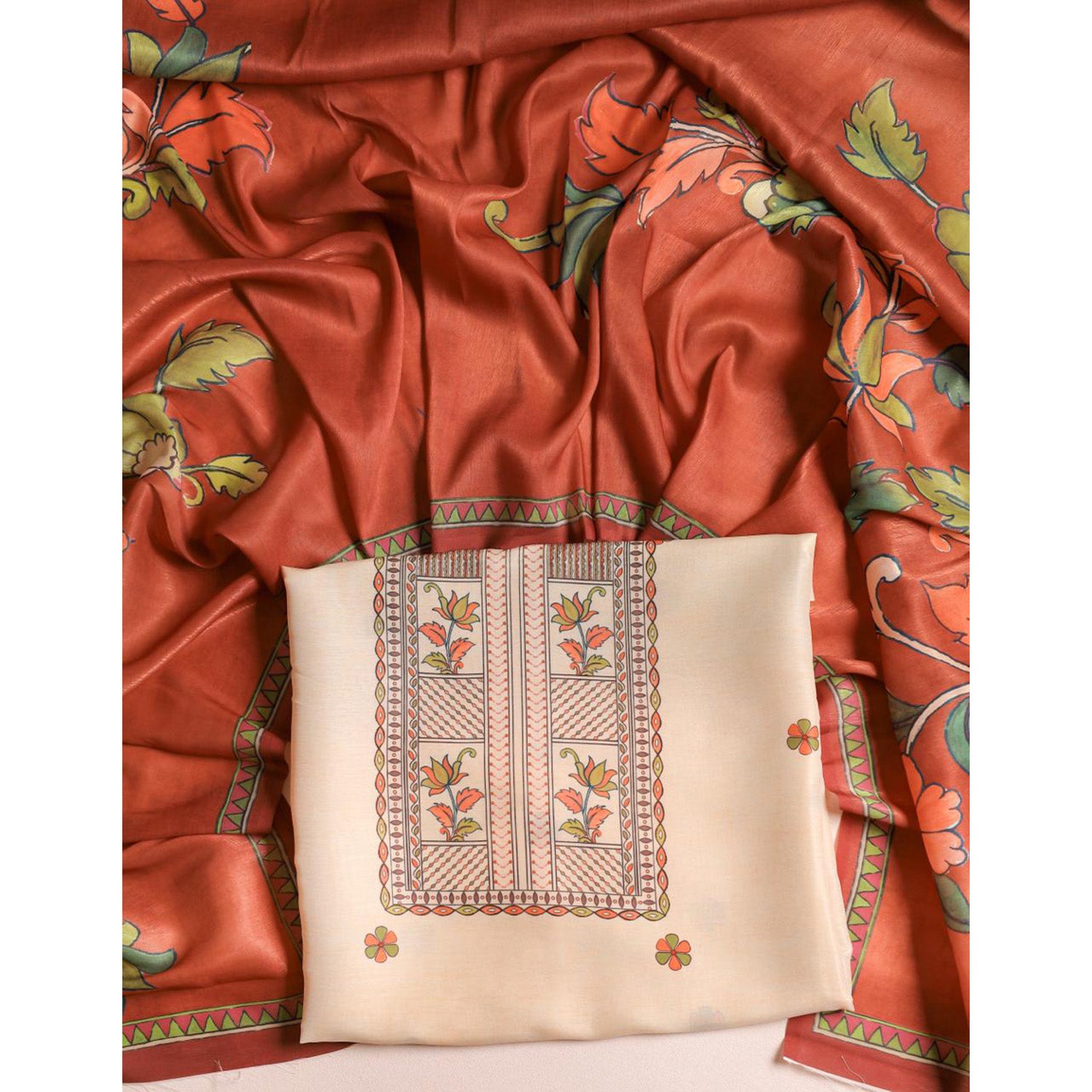 SOFT SILK KALAMKARI 2 PIECE SET