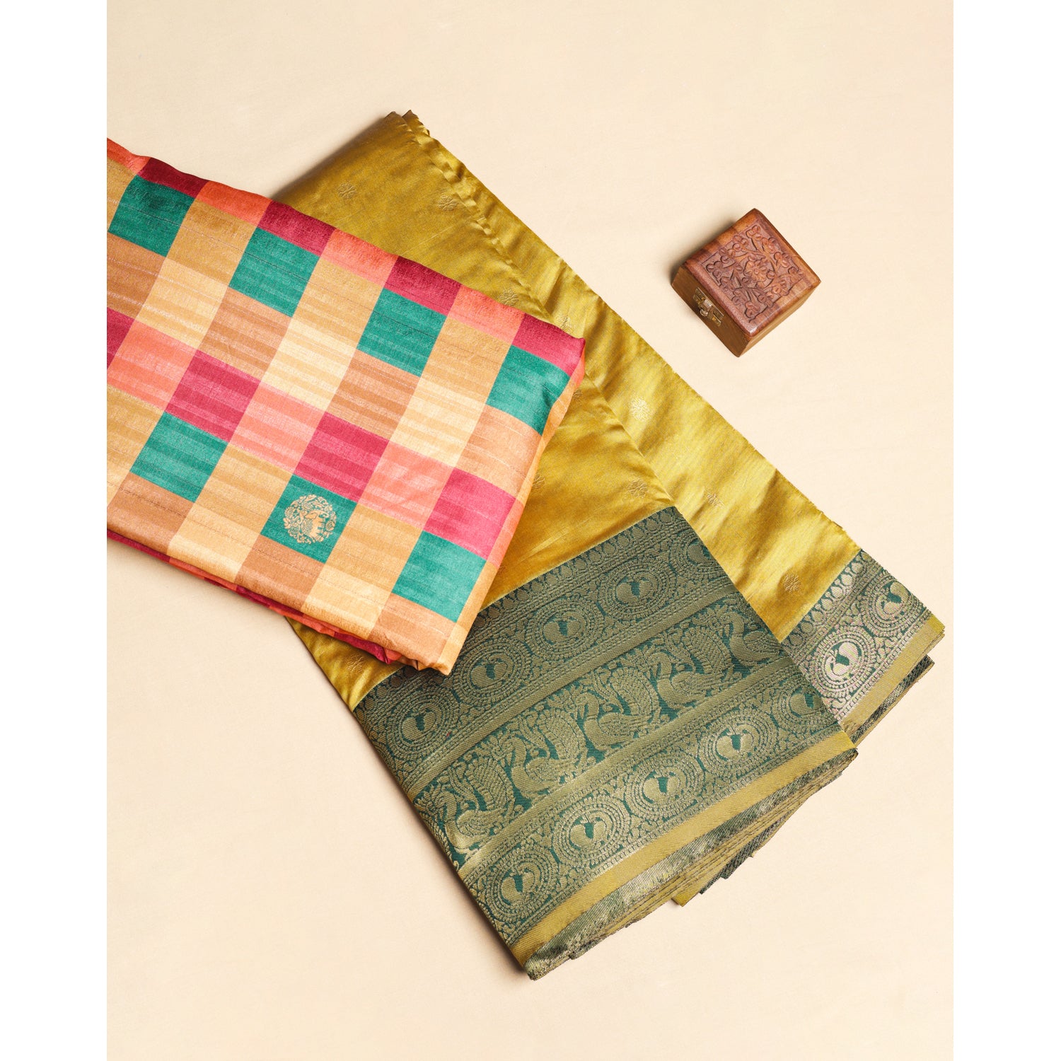 SEMI TUSSAR WITH SEMI SILK MIX & MATCH