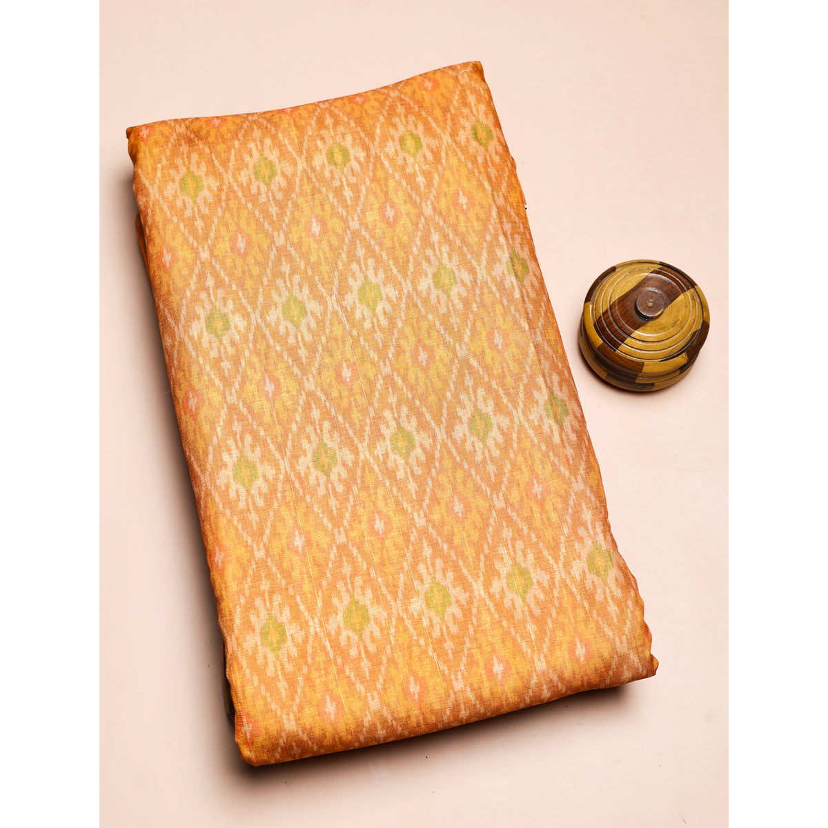 SEMI TUSSAR IKAT PRINTED FABRIC