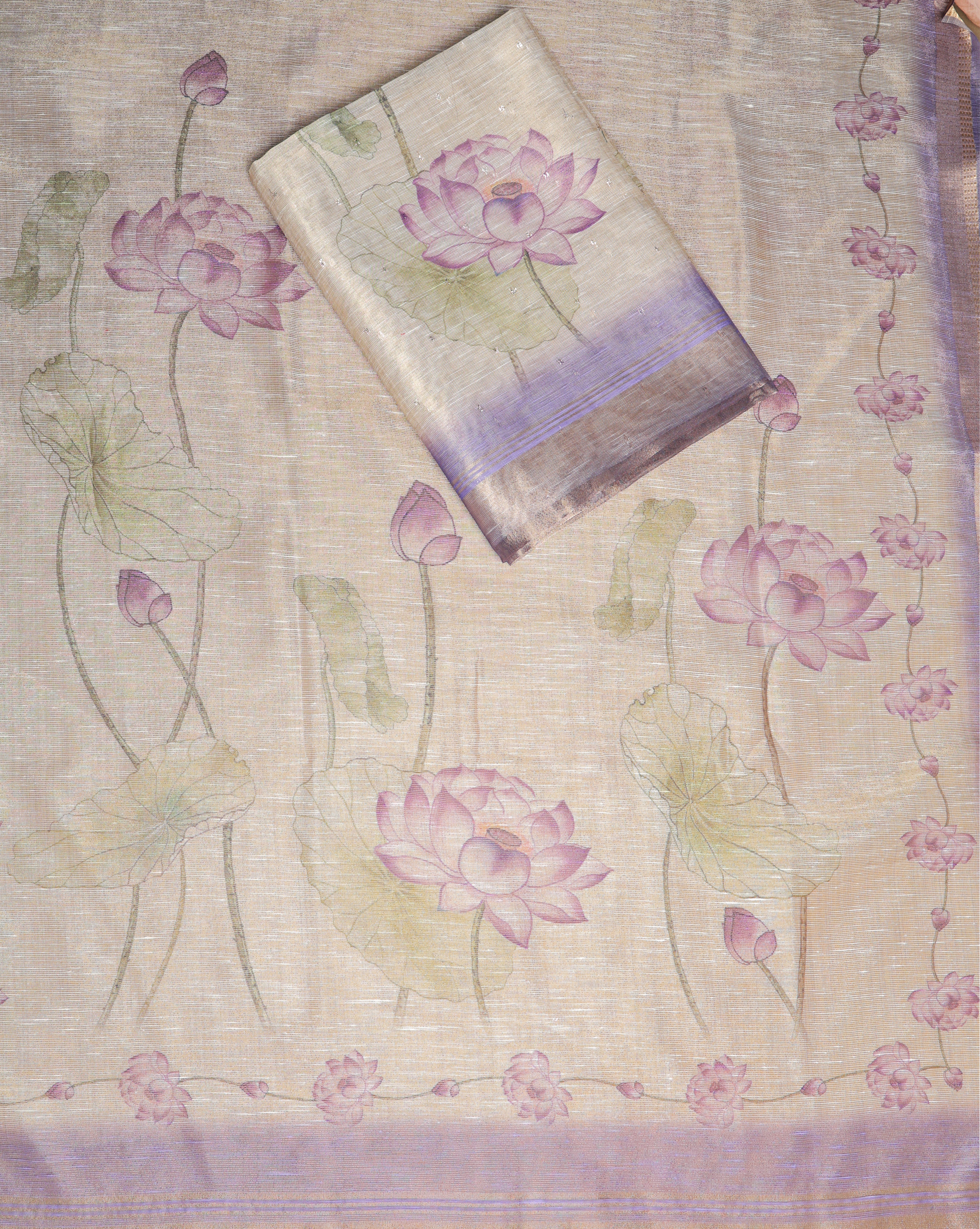 TEHZEEB - TISSUE SILK PRINTED 2 PIECE SET