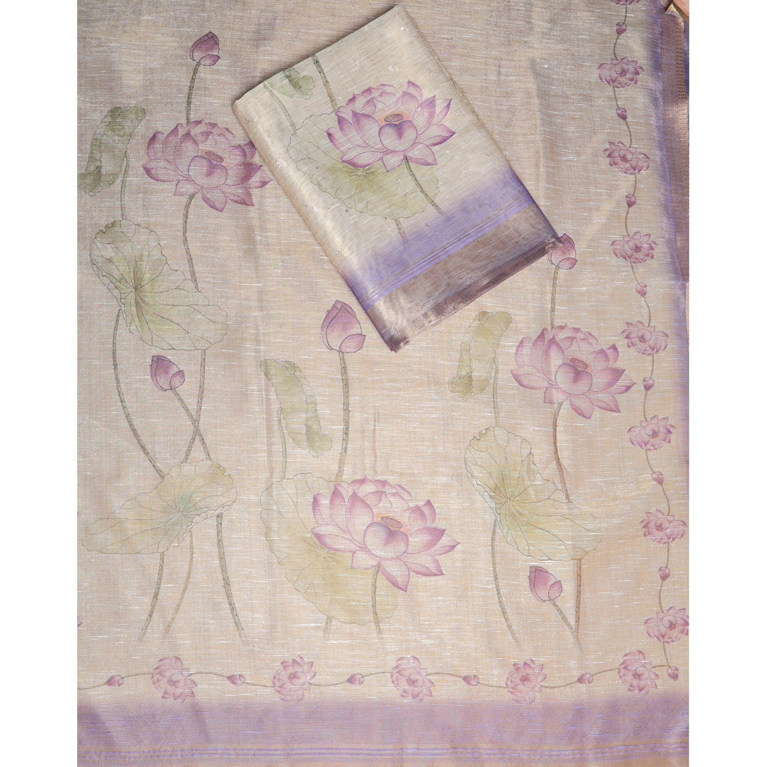 TEHZEEB - TISSUE SILK PRINTED 2 PIECE SET