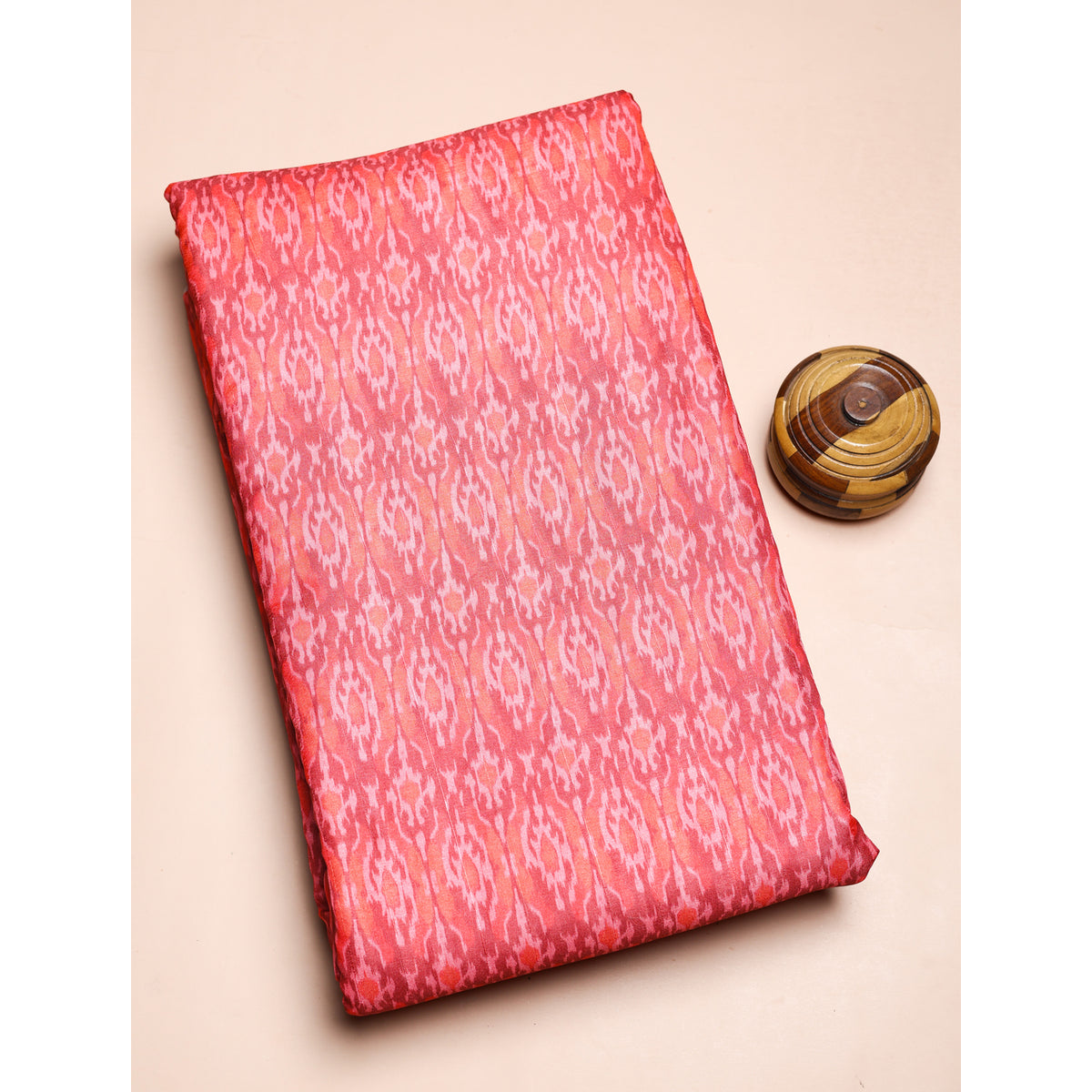 SEMI TUSSAR IKAT PRINTED FABRIC