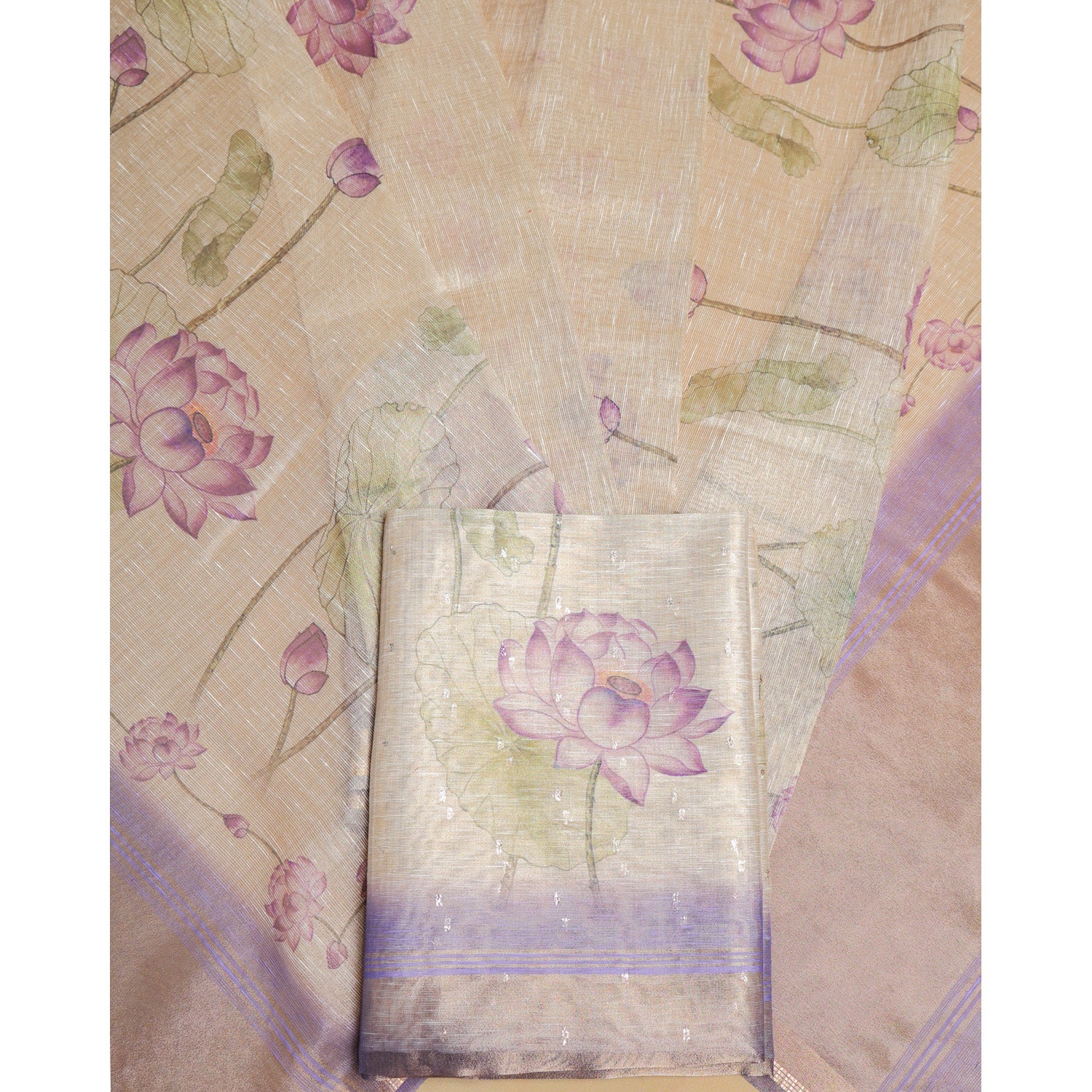 TEHZEEB - TISSUE SILK PRINTED 2 PIECE SET