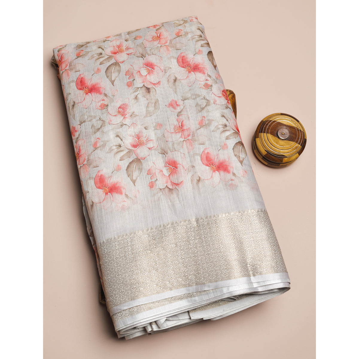SEMI TUSSAR PRINTED FABRIC