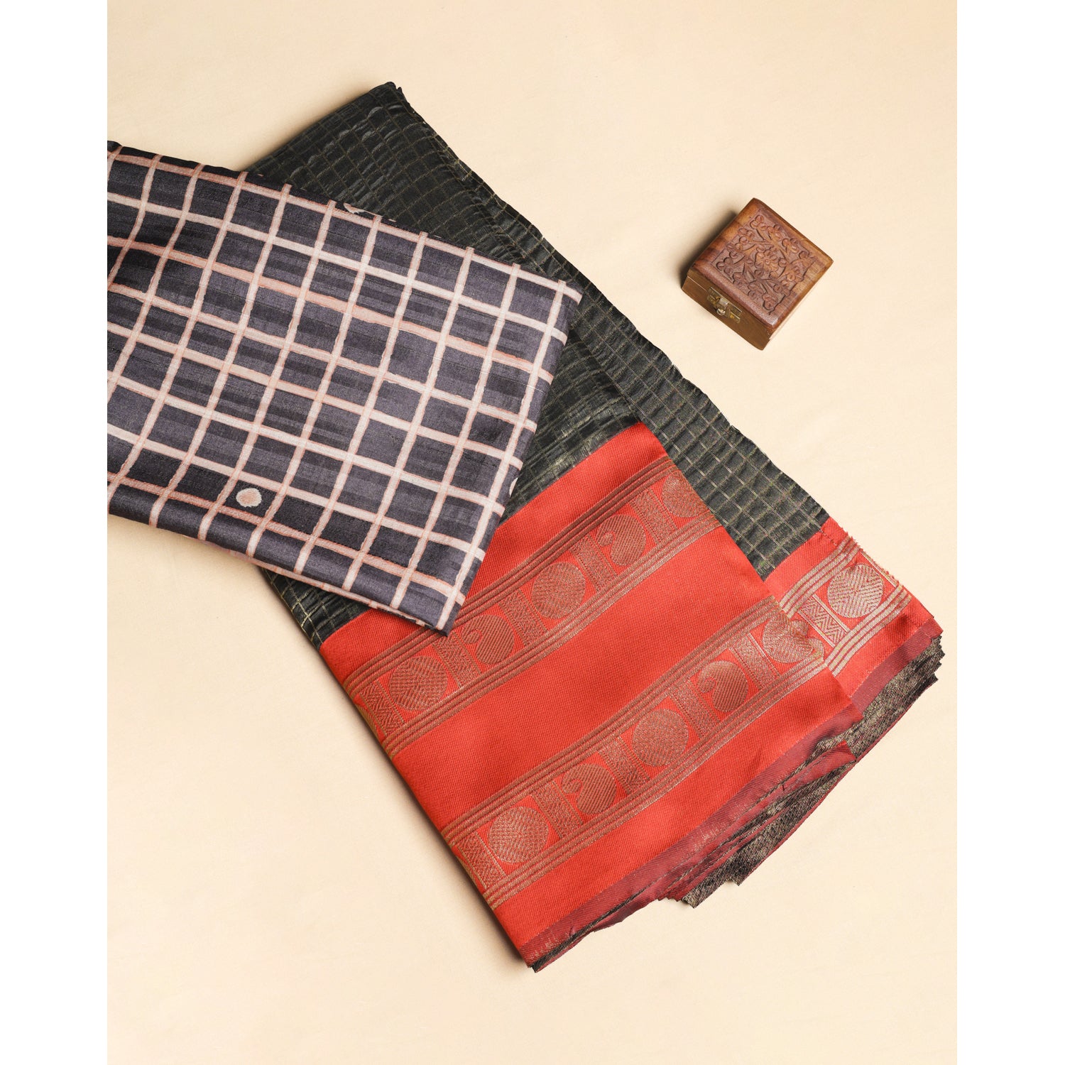 SEMI TUSSAR WITH SEMI SILK MIX & MATCH