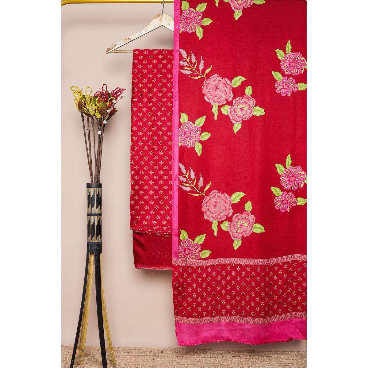 MODAL SILK PRINTED SUIT SET