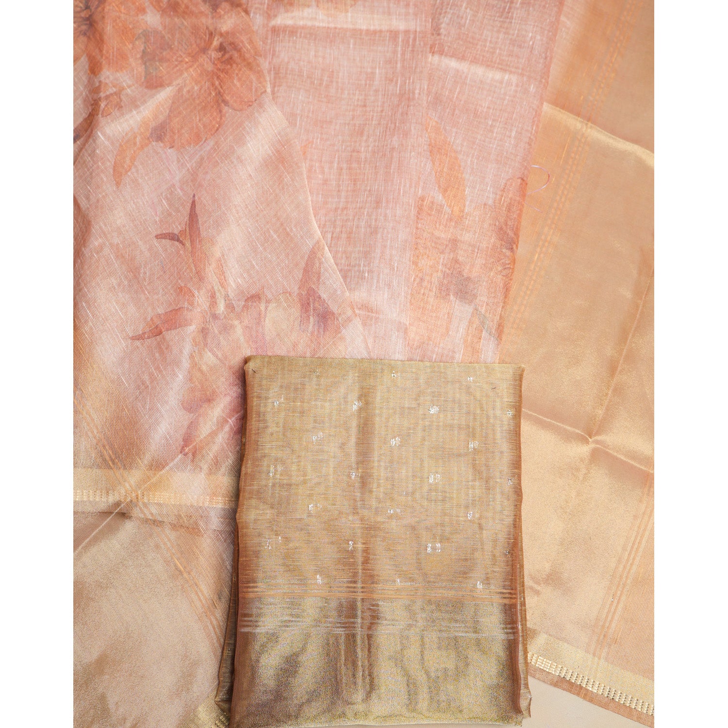 TEHZEEB - TISSUE SILK PRINTED 2 PIECE SET