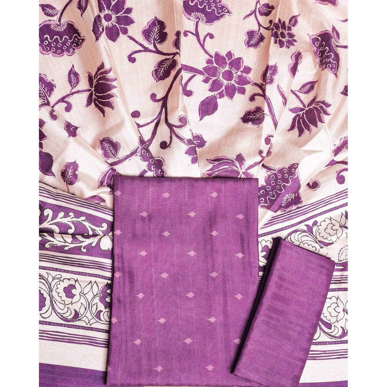 SEMI TUSSAR PRINTED SUIT SET
