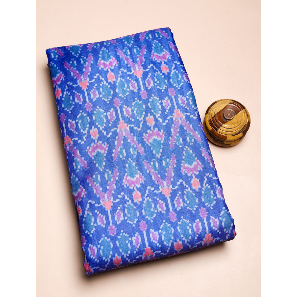 SEMI TUSSAR IKAT PRINTED FABRIC
