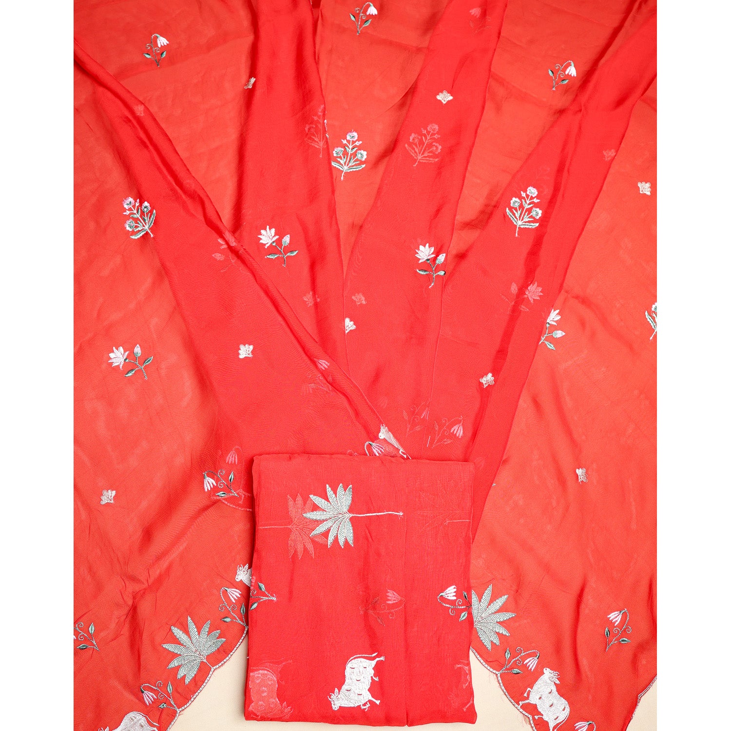 PURE VISCOSE ORGANZA PICHWAI 2 PIECE SET