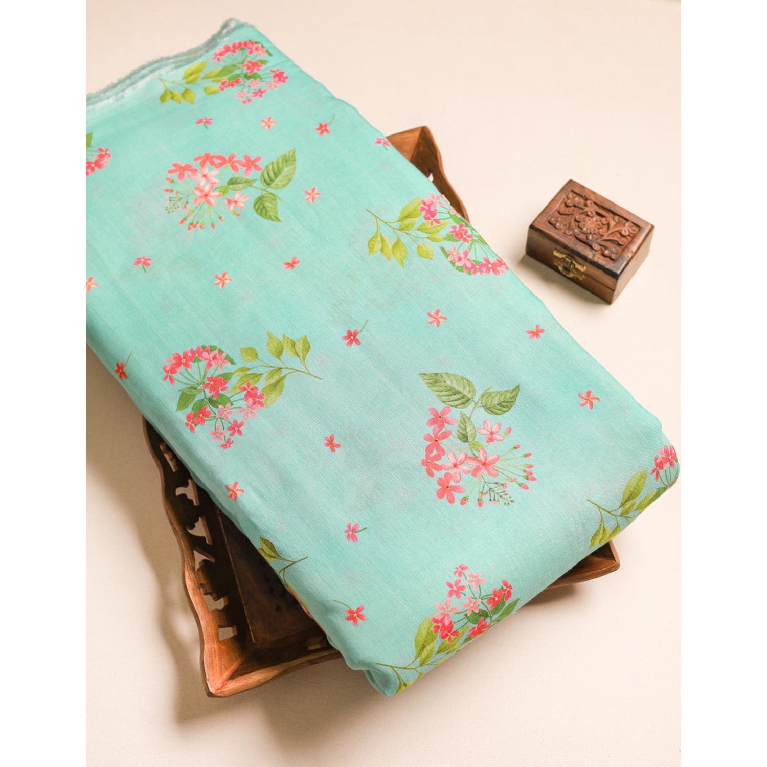 LINEN GEORGETTE PRINTED FABRIC