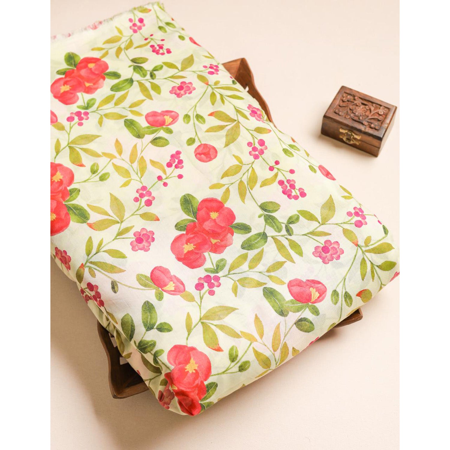 LINEN GEORGETTE PRINTED FABRIC