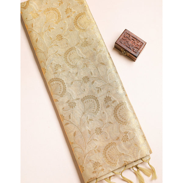 TISSUE SILK WOVEN SAREE