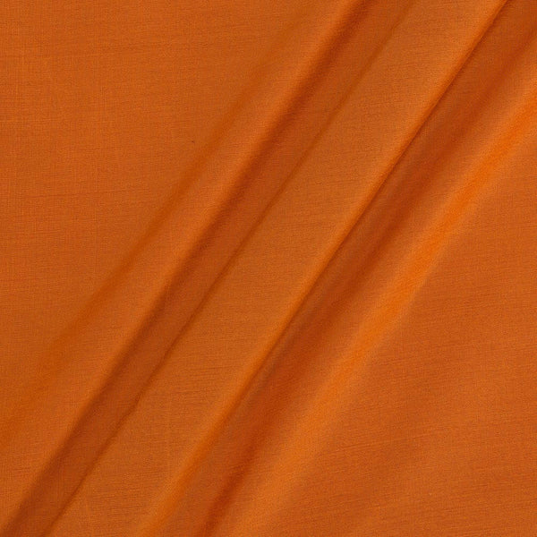 Spun Cotton (Banarasi PS Cotton Silk) Saffron Colour Fabric - Dry Clean Only freeshipping - SourceItRight