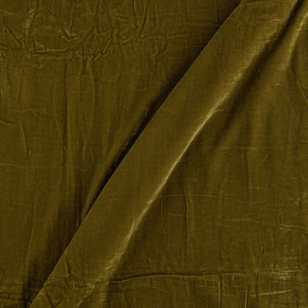 Micro Velvet Olive Green Colour Fabric Online 4005BW