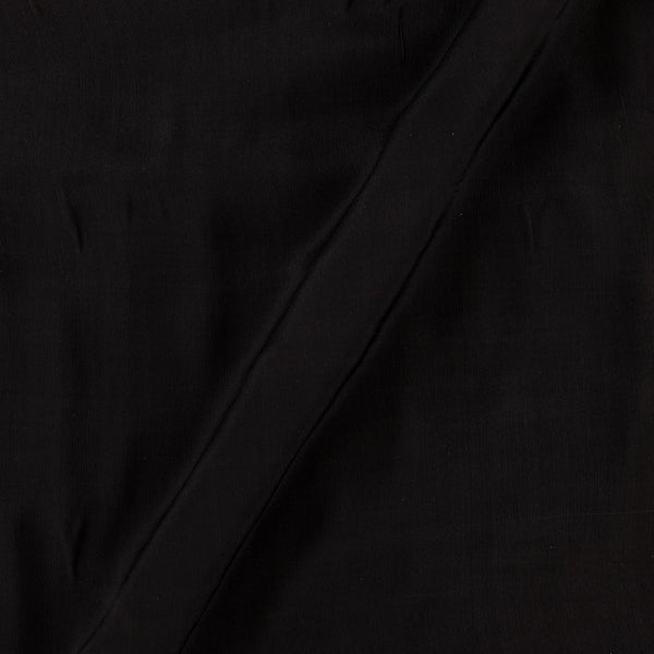 Chinnon Chiffon Black Colour Plain Dyed 41 Inches Width Fabric