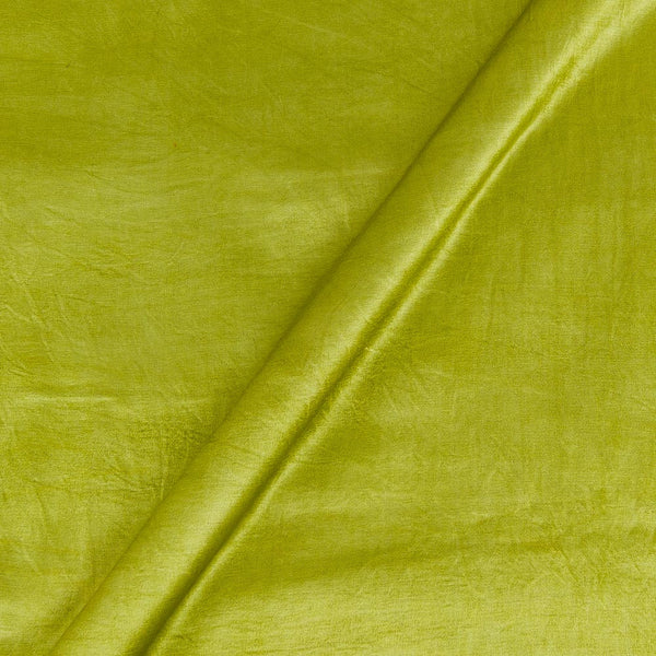 Mashru Gaji Lime Green Colour 45 Inches Width Dyed Fabric