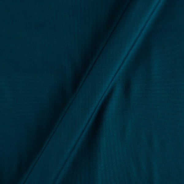 Teal Blue Colour Plain Cotton Silk Fabric