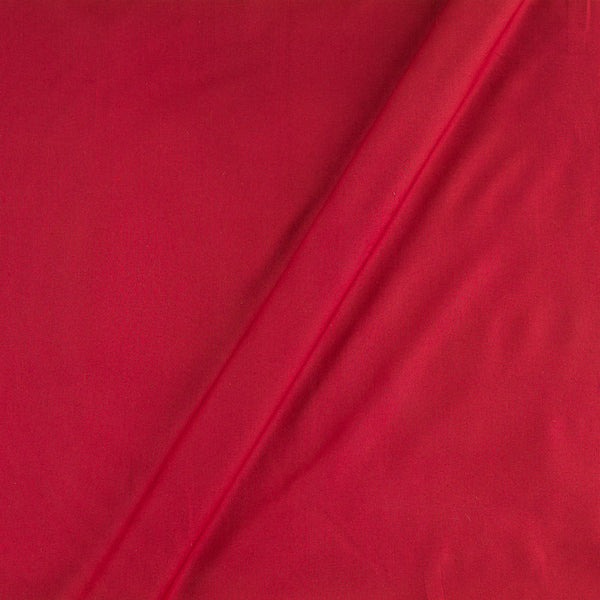 Rayon Poppy Red Colour Plain Dyed 43 Inches Width Fabric