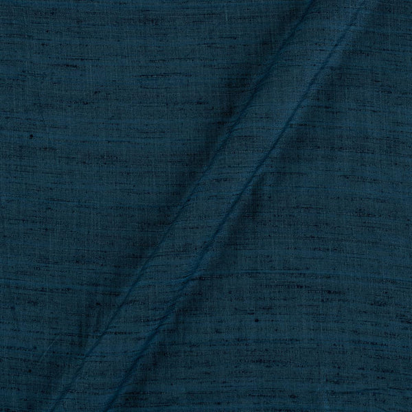 Artificial Matka Silk Teal Blue X Black Cross Tone Fabric Cut Of 0.65 Meter