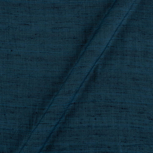 Artificial Matka Silk Teal Blue X Black Cross Tone Fabric cut of 0.50 Meter