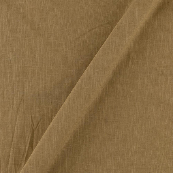 Slub Cotton Sand Gold Colour Fabric Online 4090AO